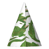 Crocodile White Watercolor Array Partyhütchen (Rückseite)