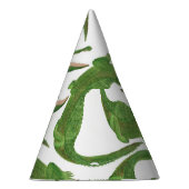 Crocodile White Watercolor Array Partyhütchen (Rechts)