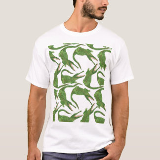 Crocodile White Watercolor Array T-Shirt