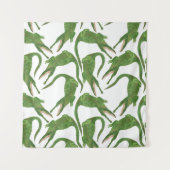 Crocodile White Watercolor Array Wandteppich (Vorderseite (Horizontal))