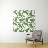 Crocodile White Watercolor Array Wandteppich (Beispiel)