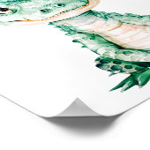 Crocodile Wild Safari Tiere Geburtstagsparty Poster (Ecke)