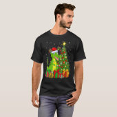 Crocodile Xmas Holiday Santa Crocodile Christmas T-Shirt (Vorne ganz)