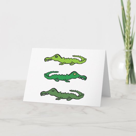 Crocodiles and Alligators Karte (Vorderseite)