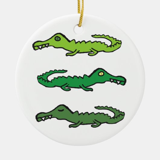 Crocodiles and Alligators Keramik Ornament (Vorne)