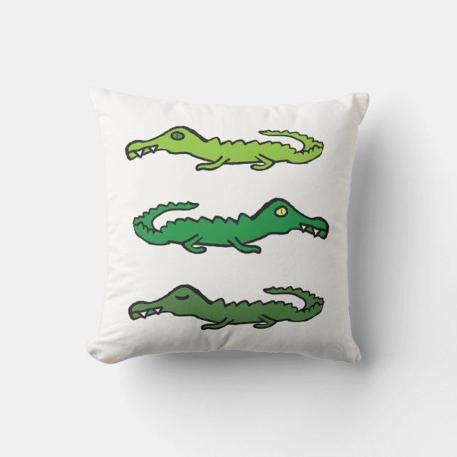 Crocodiles and Alligators Kissen (Vorderseite)