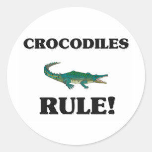CROCODILES Regel! Runder Aufkleber