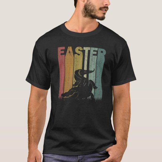 Crocodiles Retro Graphic Funny Oster C T-Shirt (Vorderseite)