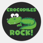 Crocodiles Rock Runder Aufkleber (Vorderseite)