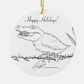 Crocoduck Verzierung Keramikornament