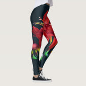 Crocosomia Lucifer Montbretia Floral Leggings (Rechts)