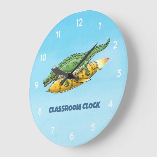 Croc's Golden Rocket Große Wanduhr (Winkel)