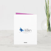 Crocus art Art "Danke Aunty" lila Karte (Rückseite)