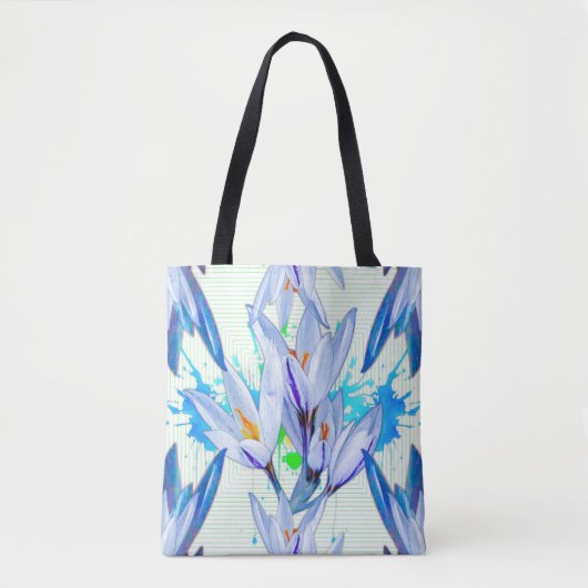 Crocus Blume Abstrakt Tasche (Vorderseite)