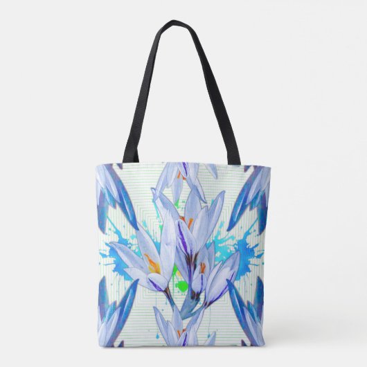 Crocus Blume Abstrakt Tasche (Rückseite)