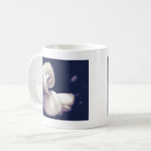Crocus Blume Blossom in Schwarz-Weiß Kaffeetasse (Vorderseite Links)