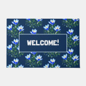 Crocus Blume Blue Fußmatte (Vorderseite)
