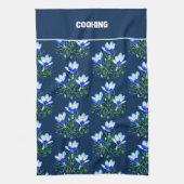 Crocus Blume Blue Geschirrtuch (Vertikal)