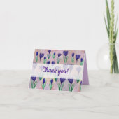 Crocus-Blume Dankeskarte (Vorderseite)