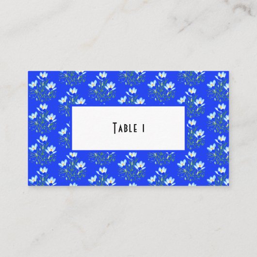 Crocus Blume Flat Platzkarte (Rückseite)
