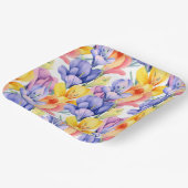 Crocus Blume Floral Geburtstag Pappteller (Gewinkelt)