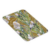 Crocus Blume Frühlingsses botanisches Muster Magnet (Rechte Seite)