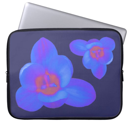 Crocus Blume Hot und Cold Laptop Bag Laptopschutzhülle (Vorderseite)