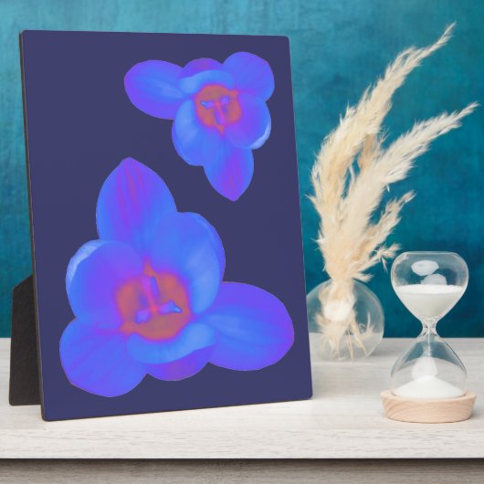 Crocus Blume Hot und Cold Plaque Fotoplatte (Seite)