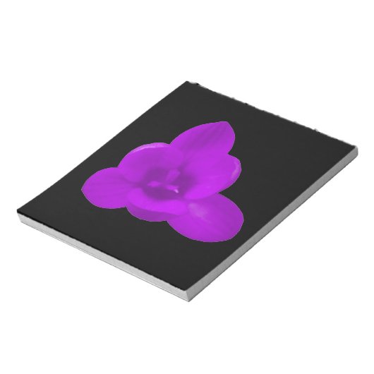 Crocus Blume Lila Notepad Notizblock (Rotiert)