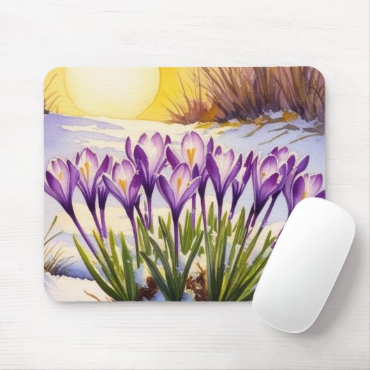 Crocus Blume Mousepad (Mit Mouse)