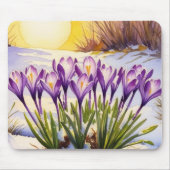 Crocus Blume Mousepad (Vorne)