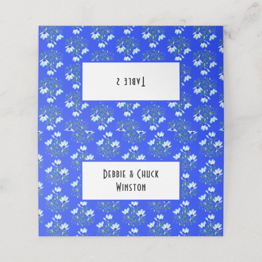 Crocus Blume Platzkarte Zelt (Außenseite Aufgefaltet)