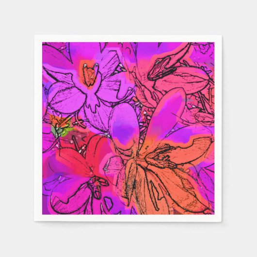 CROCUS-BLUME SERVIETTE (Vorderseite)