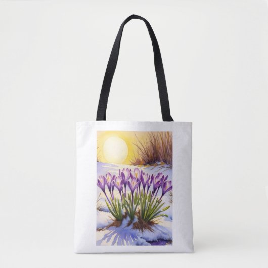 Crocus Blume Tasche (Vorderseite)