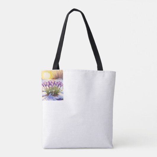 Crocus Blume Tasche (Rückseite)