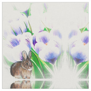 Crocus Bunny Fabric Stoff