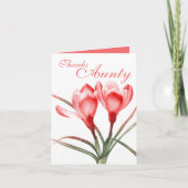 Crocus "Danke Aunty" rosa Karte (Vorderseite)