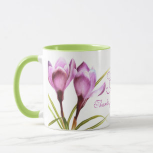 Crocus fine art "Phantastisch friend" lila grüne T Tasse