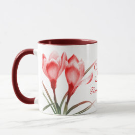 Crocus fine art "Phantastisch friend" red pink Tas Tasse
