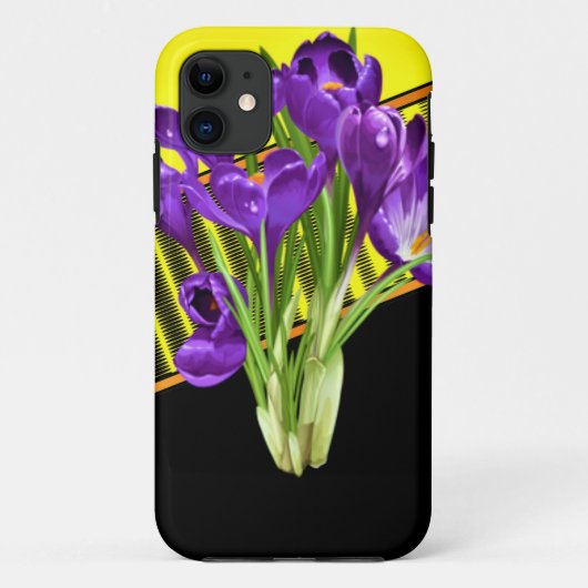 Crocus floral/geometrisch Case-Mate iPhone hülle (Rückseite)
