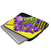 Crocus floral/geometrisch laptopschutzhülle (Vorne Knopf)