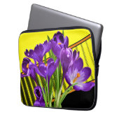Crocus floral/geometrisch laptopschutzhülle (Vorderseite Links)