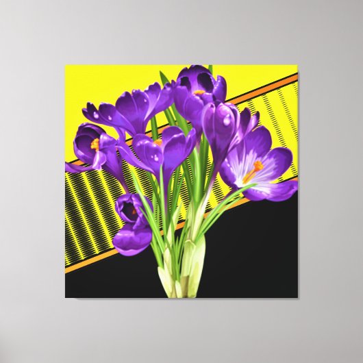 Crocus floral/geometrisch leinwanddruck (Vorderseite)