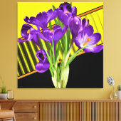 Crocus floral/geometrisch leinwanddruck (Insitu (Wohnzimmer))