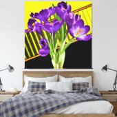 Crocus floral/geometrisch leinwanddruck (Insitu (Schlafzimmer))
