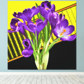 Crocus floral/geometrisch leinwanddruck (Insitu (Holzboden))