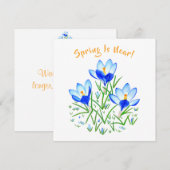 Crocus Flower on White Flat Card (Vorne/Hinten)