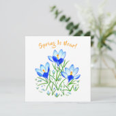 Crocus Flower on White Flat Card (Stehend Vorderseite)