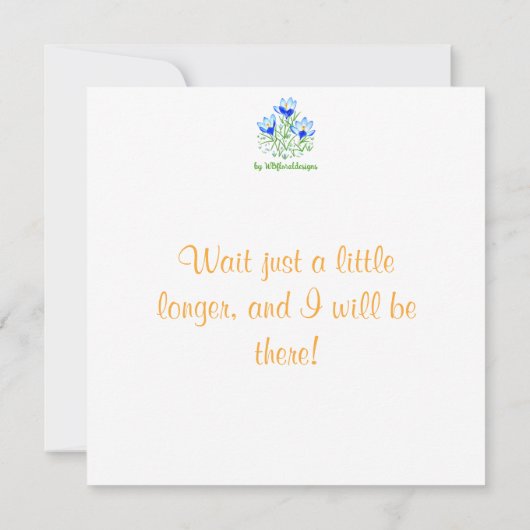 Crocus Flower on White Flat Card (Rückseite)