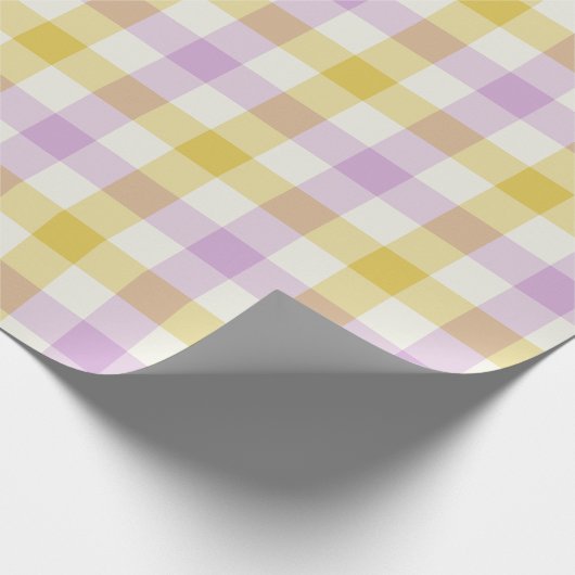 Crocus Gingham - Geschenkpapier (Ecke)